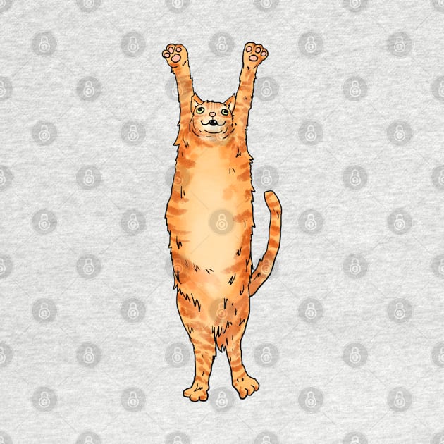 LONG orange cat by Moonwing